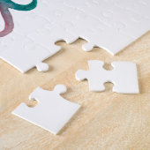 Puzzle Joyeux et lumineux - vert et rose (Côté)