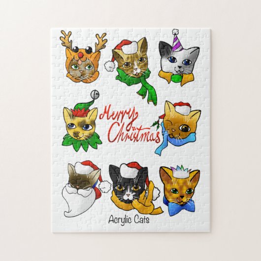 Puzzle Joyeux félins de Noël (Vertical)