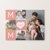 Puzzle Joyeux Fête des Mères Maman, Family Photo Collage (Horizontal)