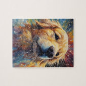 Puzzle Joyeux Golden Retriever Dans L'Eau (Horizontal)
