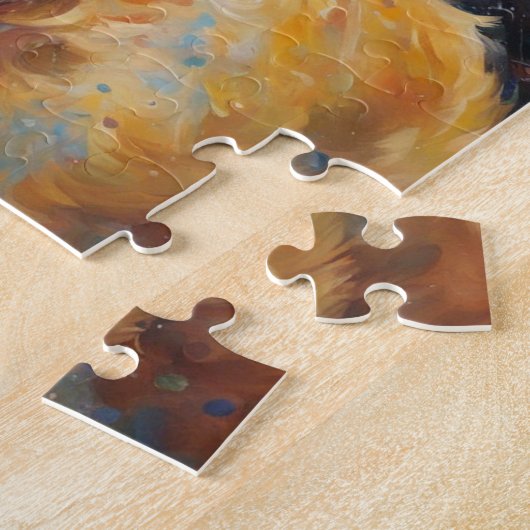 Puzzle Joyeux Golden Retriever Dans L'Eau (Côté)