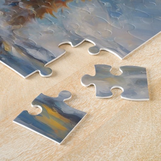 Puzzle Joyeux Golden Retriever Dans L'Eau (Côté)