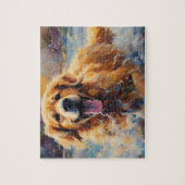 Puzzle Joyeux Golden Retriever Dans L'Eau (Vertical)