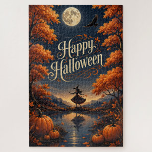Puzzle Joyeux Halloween Automne Enchanté Citrouille