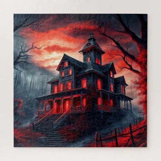 Puzzle Joyeux Halloween Maison Hantée Épouvantable (Horizontal)