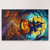 Puzzle Joyeux Halloween | Maison hantée mignonne (Horizontal)