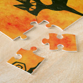 Puzzle Joyeux Halloween sorcières Chats Araigners Chouett (Côté)