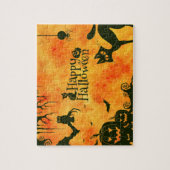 Puzzle Joyeux Halloween sorcières Chats Araigners Chouett (Vertical)