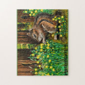 Puzzle Joyeux Jaune Daisy Chipmunk (Vertical)