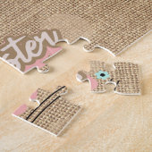 Puzzle Joyeux Lapin de Pâques Face Pois neutres (Côté)