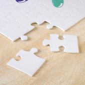 Puzzle Joyeux logo de dessin animé de Noël (Côté)