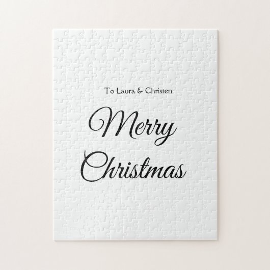 Puzzle Joyeux Noël ajouter le nom texte personnalisé cade (Vertical)
