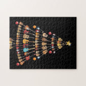 Puzzle Joyeux Noël|Arbre de Noël Ukulele Instrument (Horizontal)