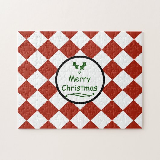 Puzzle Joyeux Noël avec motif diamant (Horizontal)