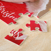 Puzzle Joyeux Noël bébé photo mignon cadeau personnalisé (Côté)