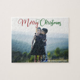 Puzzle Joyeux Noël Belle famille Photo personnalisée Cade