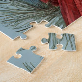 Puzzle Joyeux Noël Cardinal Rouge, Berries, Pinecones (Côté)