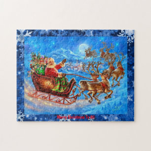 Puzzle Joyeux Noël Challenger Personnaliser Cadeau Texte