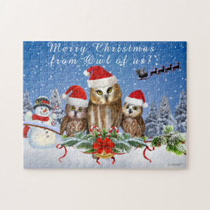 PUZZLE JOYEUX NOËL DE LA CHOUETTE À NOUS !