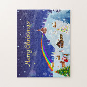 Puzzle Joyeux Noël et Rainbow Père Noël (Vertical)