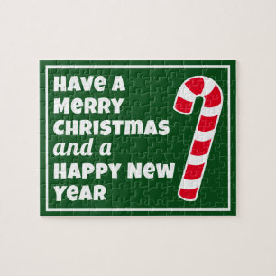 Puzzle Joyeux Noël et un joyeux Sucre de canne du Nouvel 