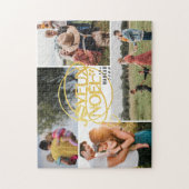 Puzzle Joyeux Noel French Christmas Four Photo Collage (Vertical)