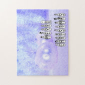 Puzzle Joyeux Noël gens de neige Police, Blue Tint neige (Vertical)