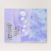 Puzzle Joyeux Noël gens de neige Police, Blue Tint neige (Horizontal)