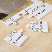 Puzzle Joyeux Noël Gold Parties scintillant Script Photo  (Côté)