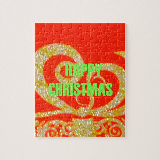 Puzzle Joyeux Noël Golden Red Snowflex.jpg (Vertical)