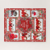 Puzzle Joyeux Noël Grand-mère Famille Photo Collage (Horizontal)