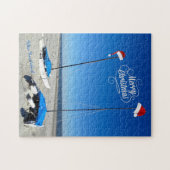 Puzzle Joyeux Noël Hilton Head Island Beach and Boats (Horizontal)