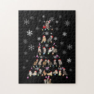 Puzzle Joyeux Noël Joli sapin de Noël en chats
