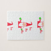 Puzzle Joyeux Noël Joyeux Noël Drôle Père Noël Hohoho (Horizontal)