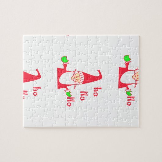 Puzzle Joyeux Noël Joyeux Noël Drôle Père Noël Hohoho (Horizontal)
