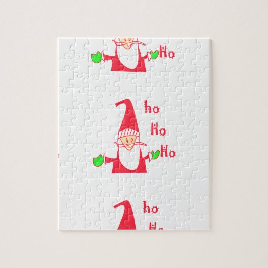 Puzzle Joyeux Noël Joyeux Noël Drôle Père Noël Hohoho (Vertical)