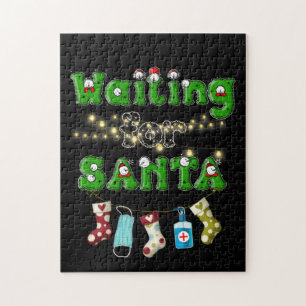 Puzzle Joyeux Noël Joyeux Noël en attente Père Noël