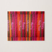 Puzzle Joyeux Noël Joyeux Nouvel An Toile Design couleur (Horizontal)