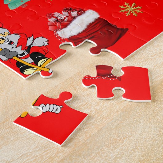 Puzzle Joyeux Noël Nice Naughty 25 décembre Noël (Côté)