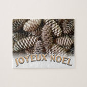 Puzzle Joyeux Noel Noël Pine Cône de Noël (Horizontal)