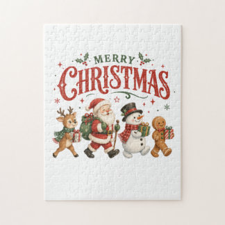 Puzzle Joyeux Noël Père Noël et ses Amis