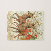 Puzzle Joyeux Noël (Père Noël et son renne) (Horizontal)