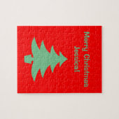 Puzzle Joyeux Noël Red Green Tree 4Jessica (Horizontal)