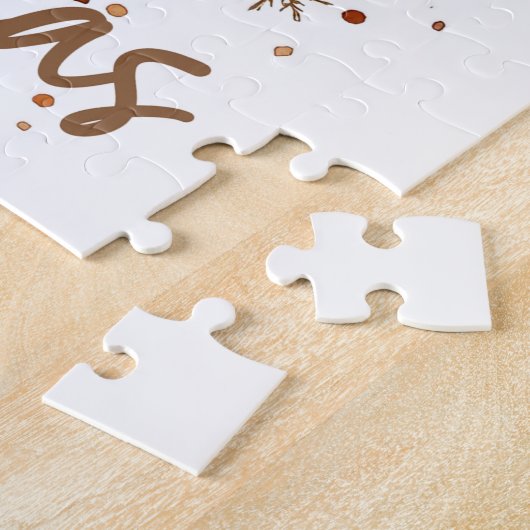 Puzzle Joyeux Noël Rustique Salutation (Côté)