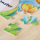 Puzzle Joyeux nom de l'enfant lapin de Pâques (Côté)