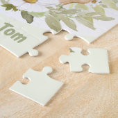 Puzzle Joyeux Oeuf Bleu Bleu Pâques Bleu Nom personnalisé (Côté)