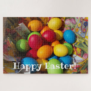 Puzzle Joyeux oeufs colorés de Pâques pisanky traditionne