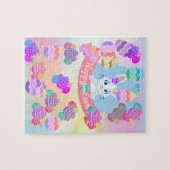 Puzzle Joyeux Pâques Pastel Bunny Pâques (Horizontal)