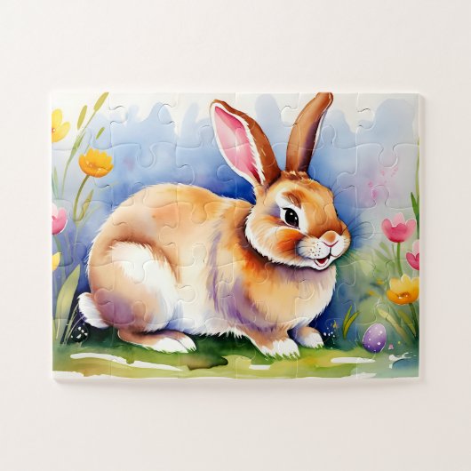 Puzzle Joyeux petit lapin 2, Pâques (Horizontal)