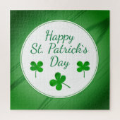 Puzzle Joyeux Saint Patrick`s Day Shamrock vert irlandais (Vertical)